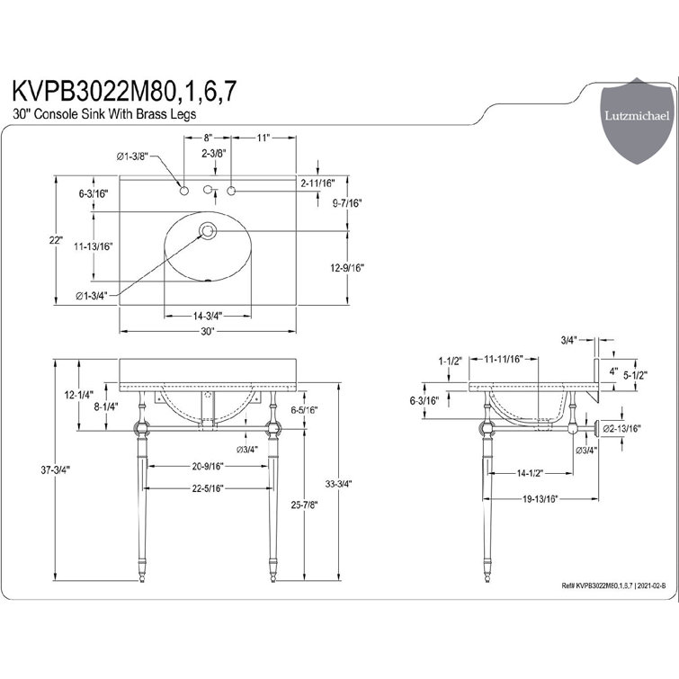 Menggutong Marble Rectangular Console Bathroom Sink Wayfair Canada